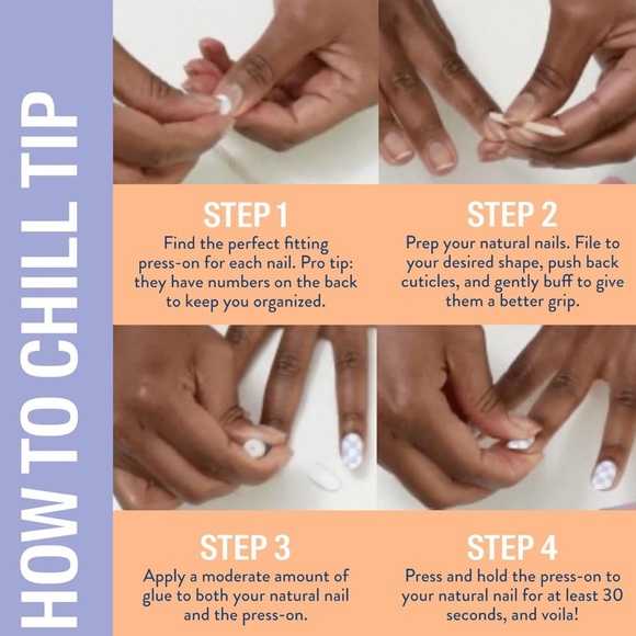 NIB Chillhouse Chill Tips Press On Nail Kit in Groovy Baby - Picture 5 of 8